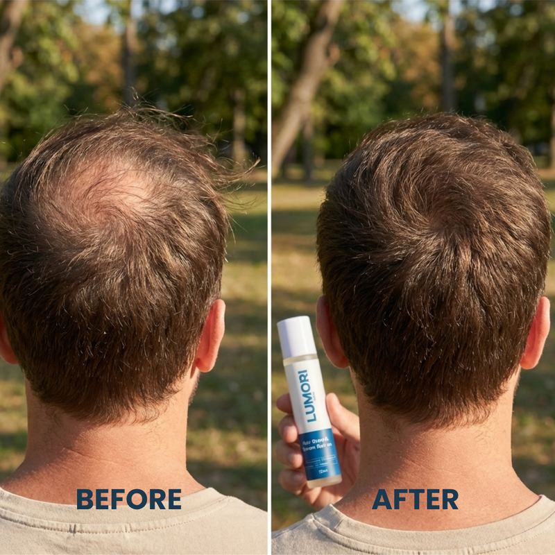 Before and after hair growth results 2