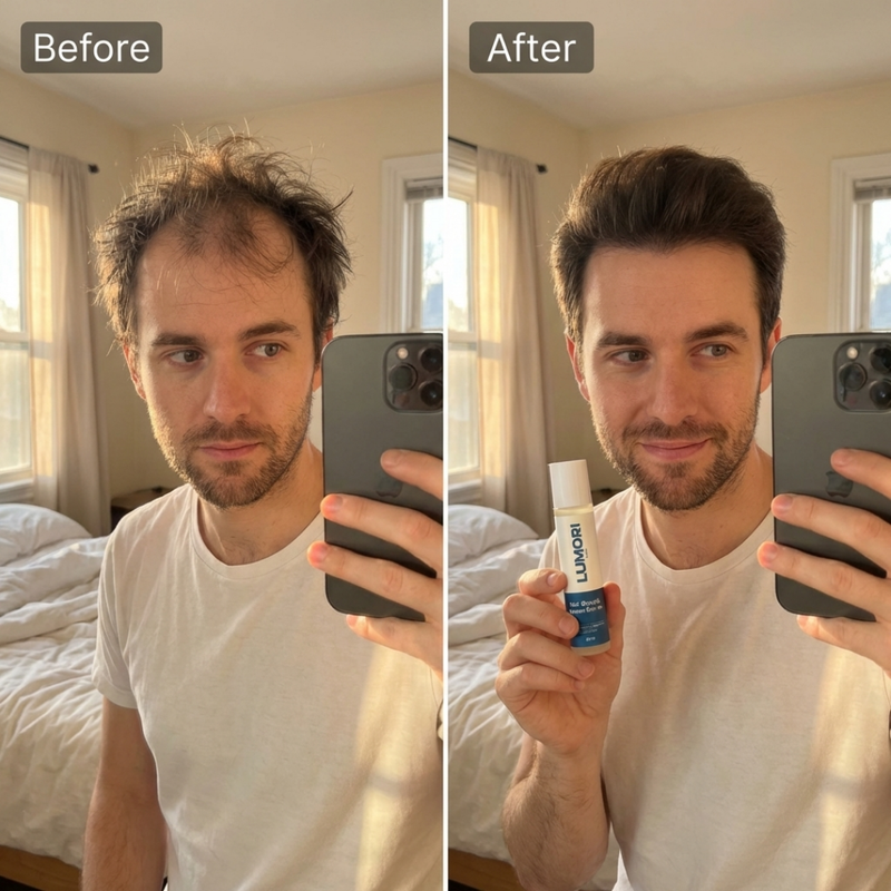 Before and after hair growth results 7